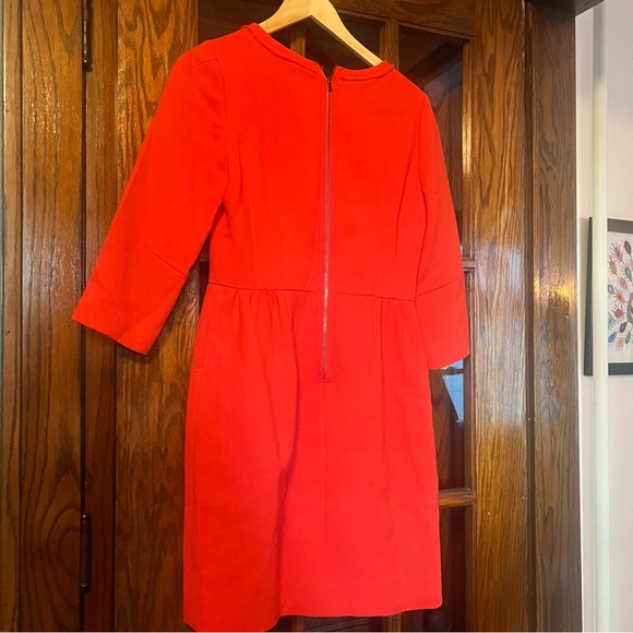 JCrew Teddie Wool Dress Red Size 4 - Picture 3 of 4